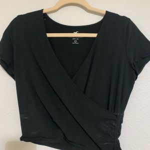 Black Wrap Baby Tee